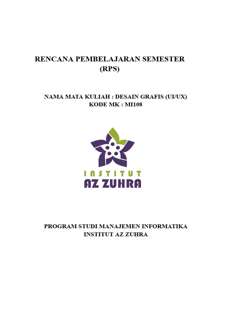RPS Desain Grafis UI/UX MI108 | PDF
