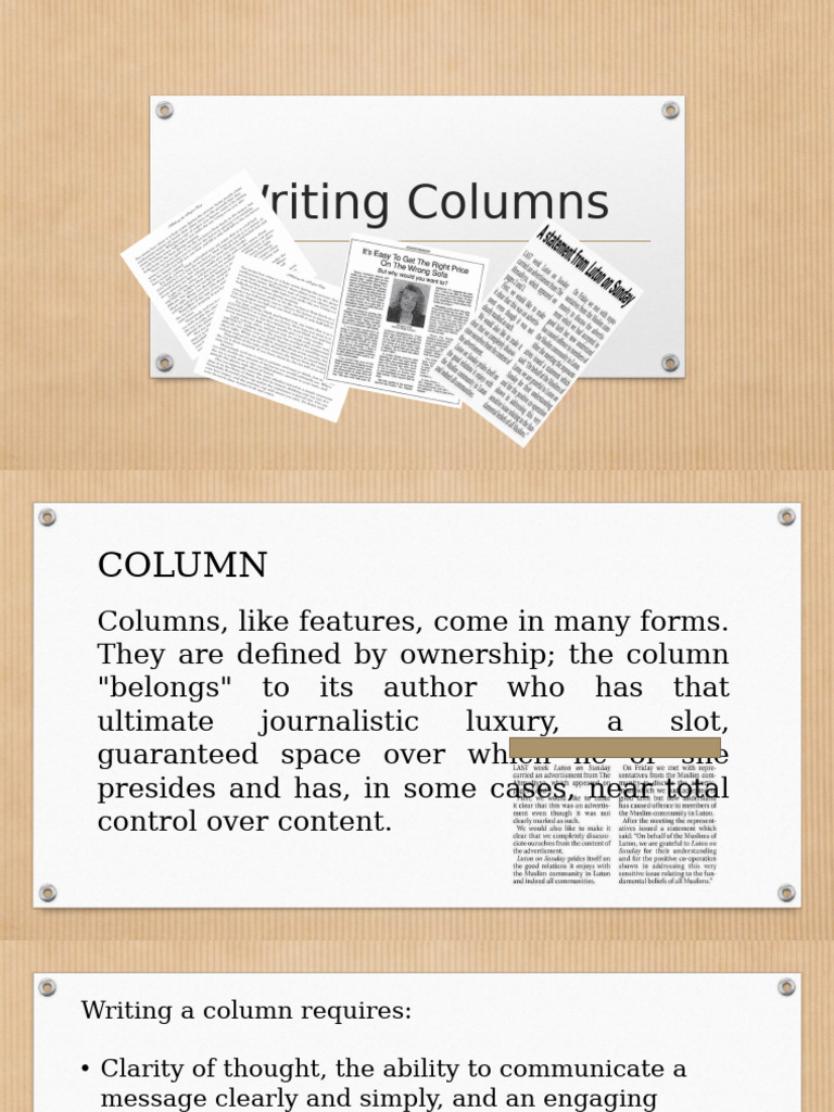 Guide to Effective Column Writing | PDF | Knowledge | News