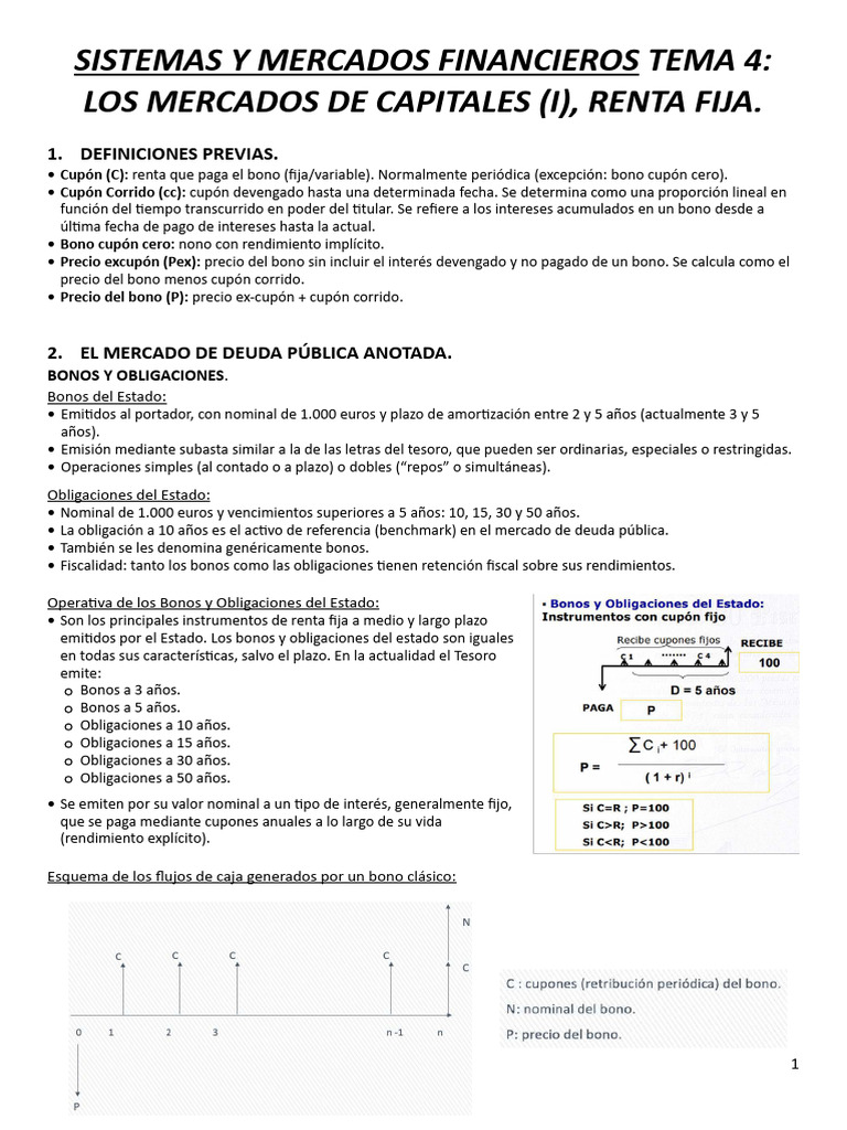 Mercados de Capitales: Renta Fija y Bonos | PDF | Renta Fija | Inversiones