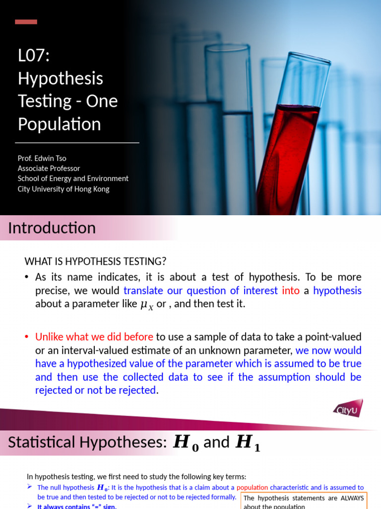 Hypothesis Testing Basics Explained | PDF | P Value | Hypothesis