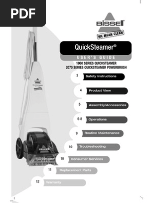 Bissell Quicksteamer User Guide: Master Carpet Cleaning Today