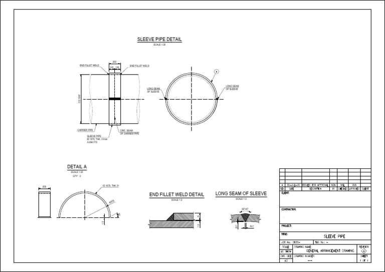 Sleeve Pipe Repair Details for Slug Catcher | PDF | Mechanical ...