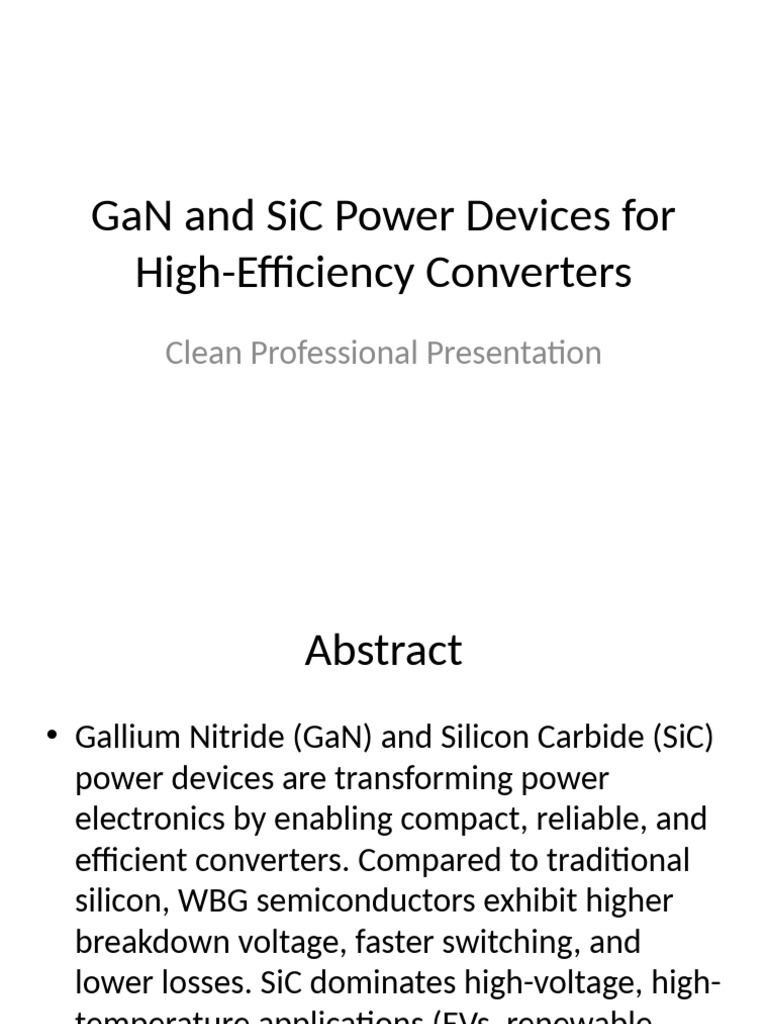 GaN and SiC Power Devices Overview | PDF | Electricity | Electrical ...
