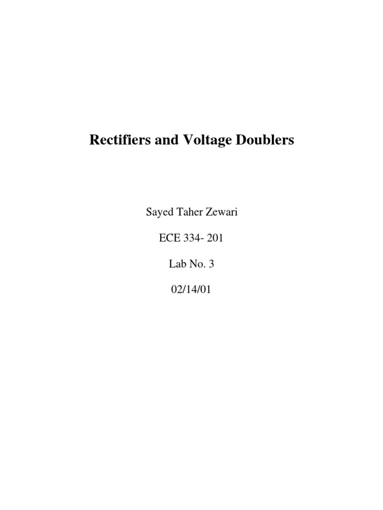 ECE334 Lab3 | PDF | Rectifier | Capacitor