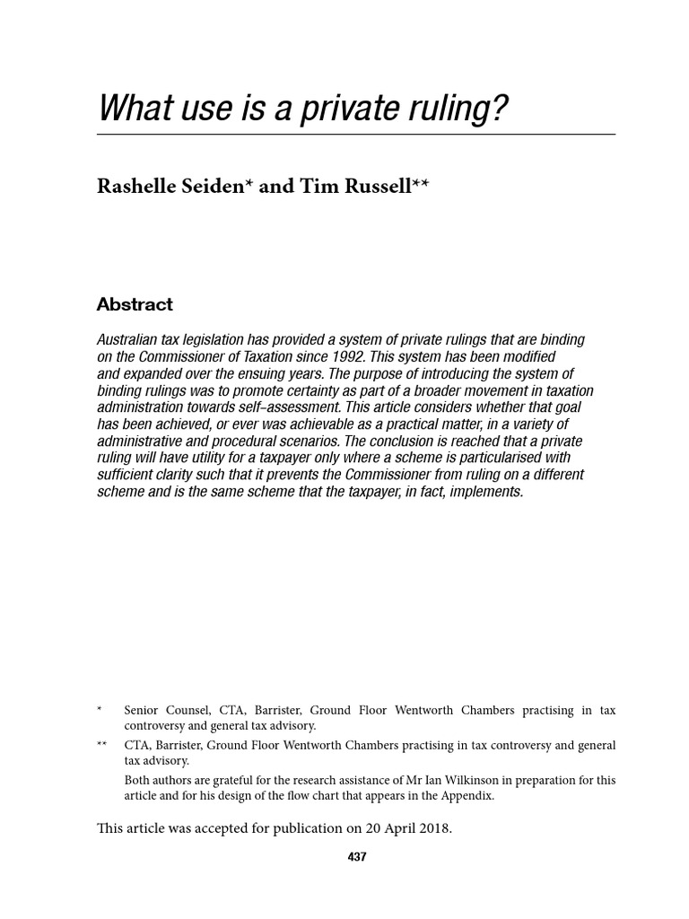 Understanding Private Rulings in Taxation | PDF | Taxes | Taxpayer