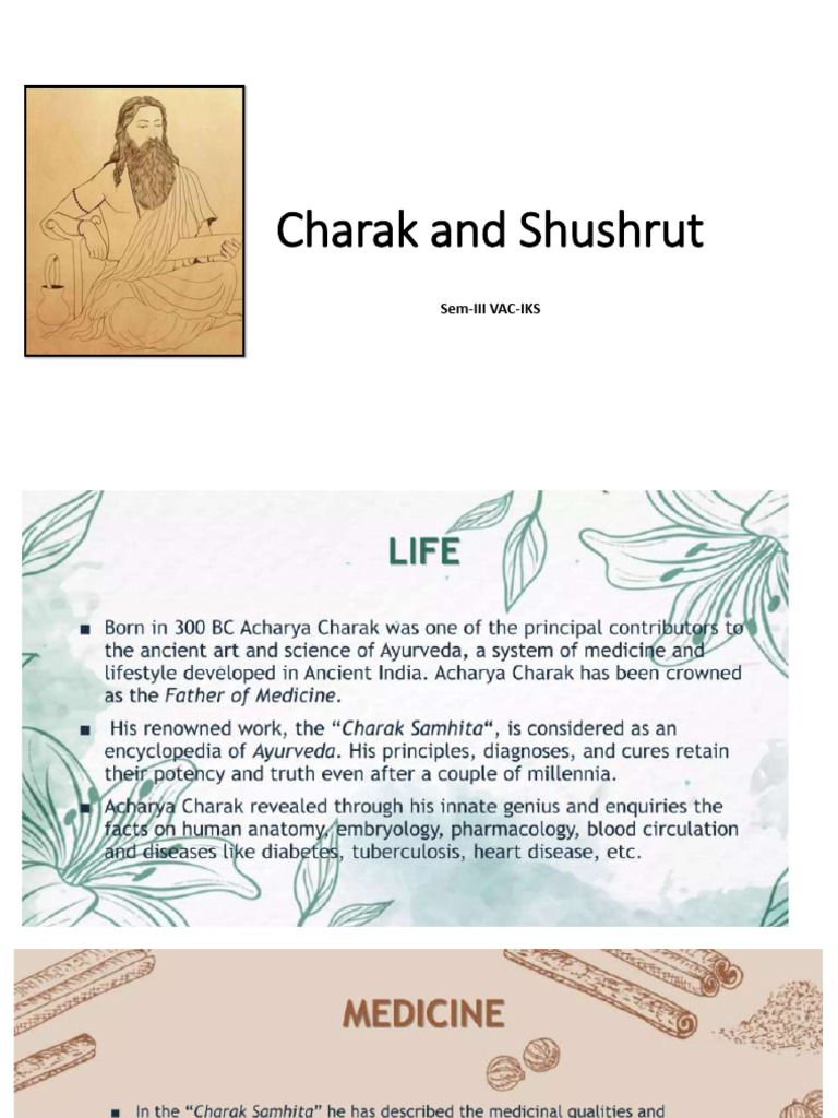 VAC - Charaka and Shushrut | PDF