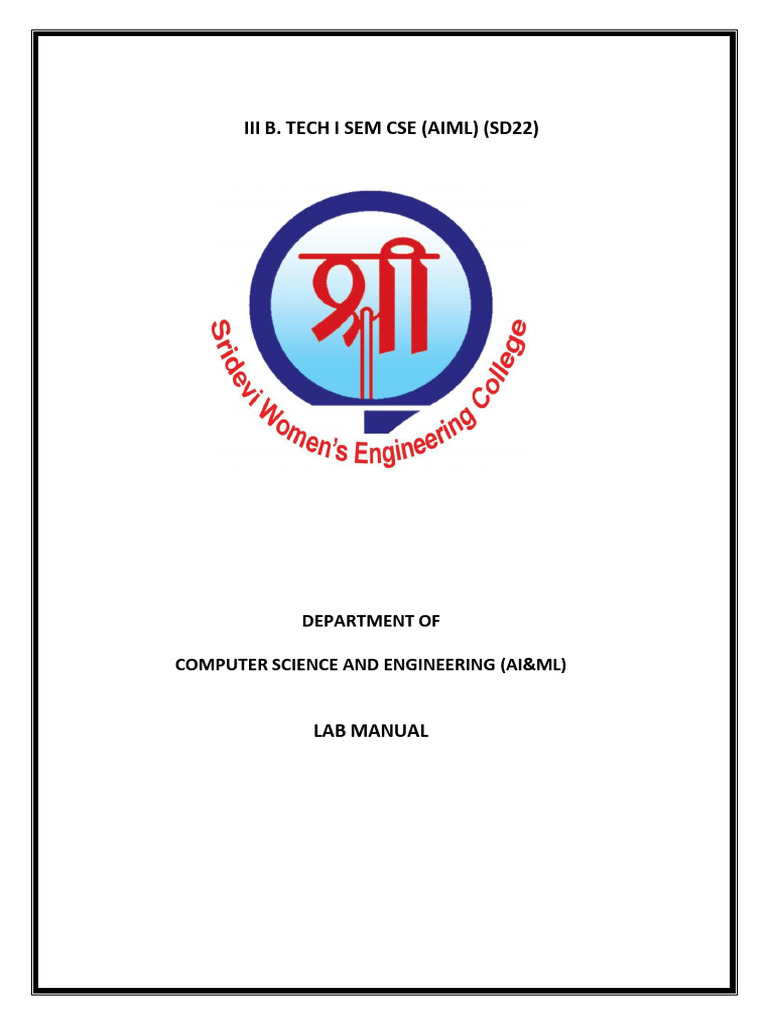 Machine Learning Lab Manual R22 | PDF | Mean Squared Error | Linear ...