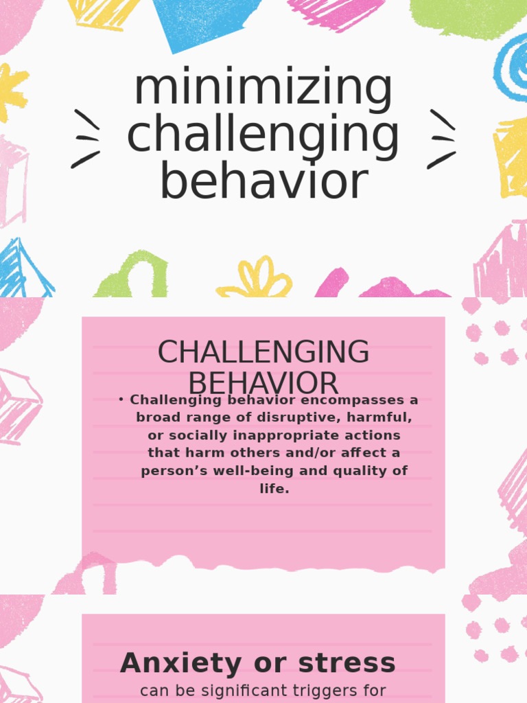 Strategies to Minimize Challenging Behavior | PDF | Empathy | Mental Health