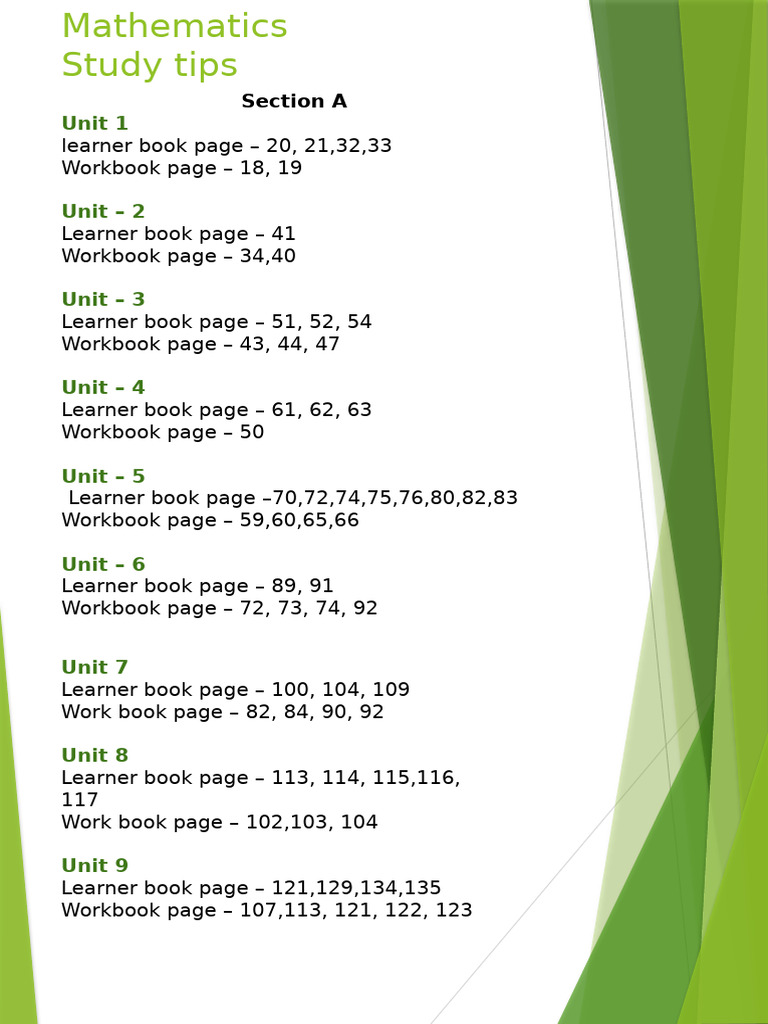 Maths Study Tips | PDF