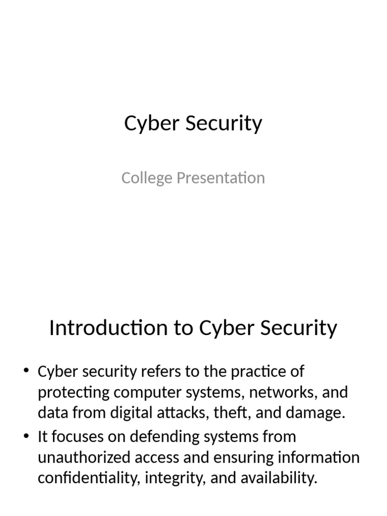 Cyber Security Presentation | PDF