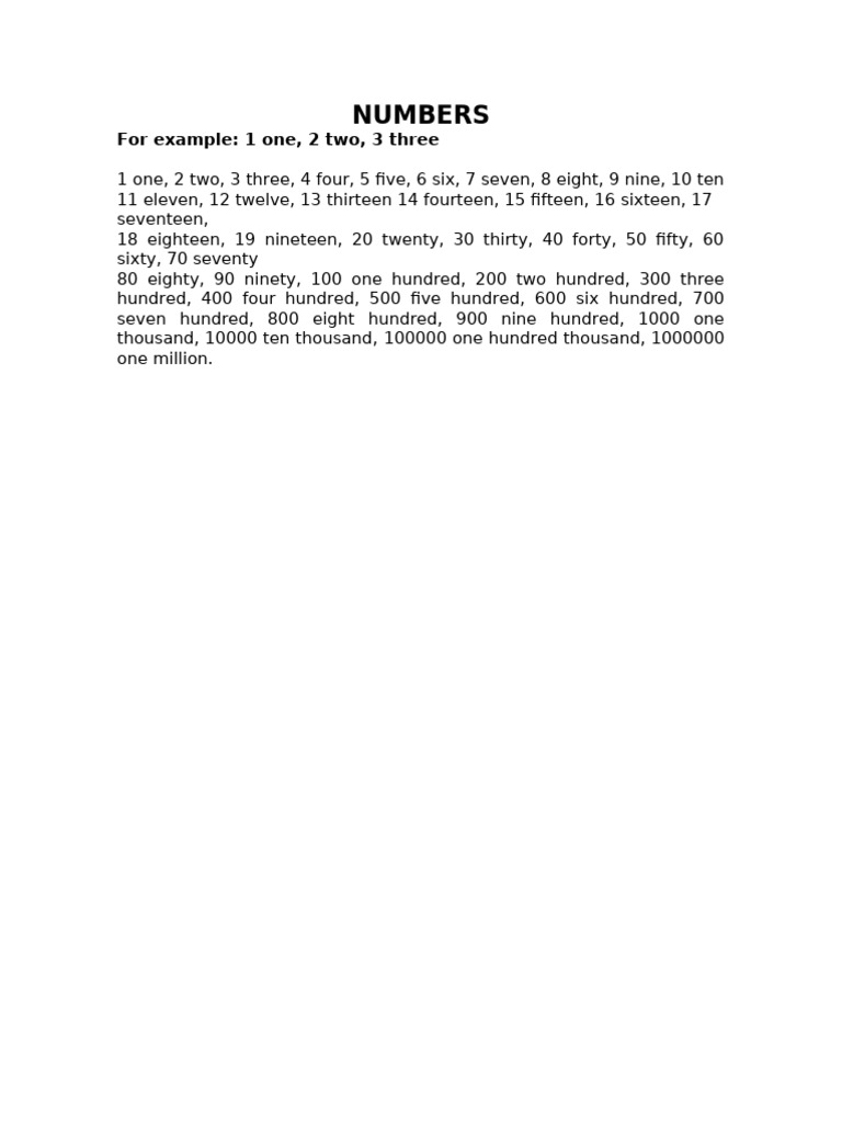 8 Homework Numbers | PDF