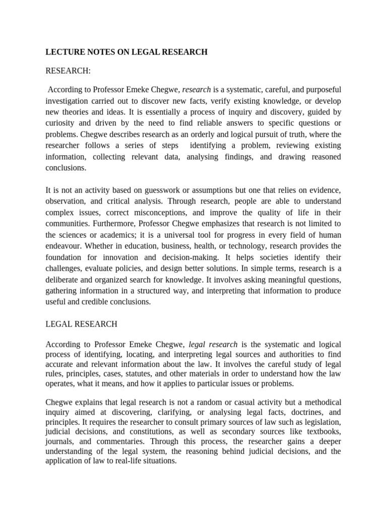 Legal Research and Writing Guide | PDF | Methodology | Sociology