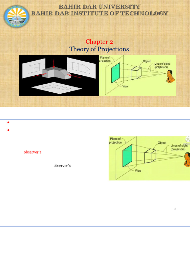 Theory of Projections in Engineering Drawing | PDF | Line (Geometry ...