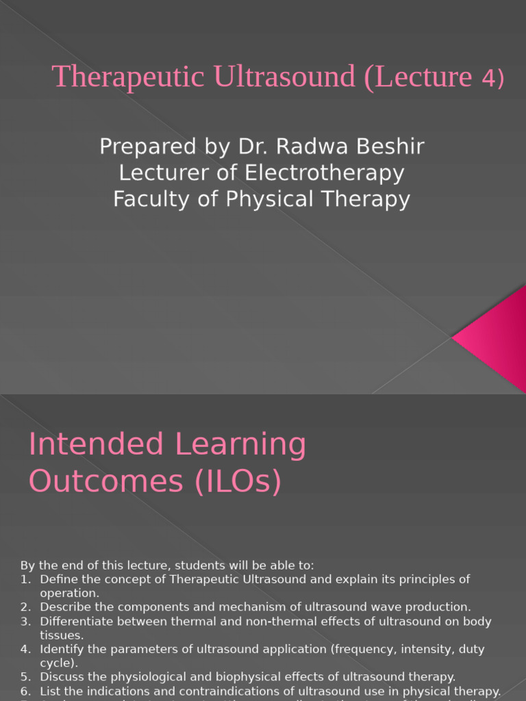 Therapeutic Ultrasound Principles and Applications | PDF | Amplitude ...