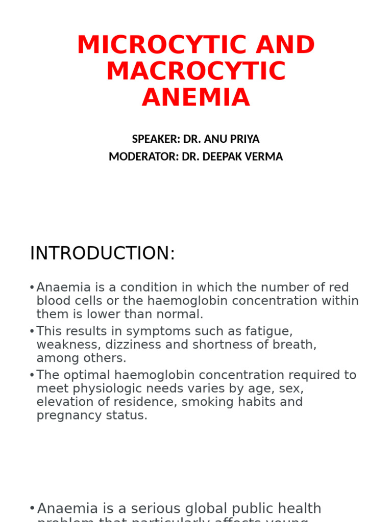 Anemia | PDF | Anemia | Clinical Medicine