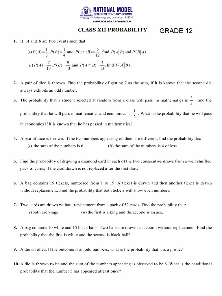 Worksheetday5 20250926154415 | PDF | Probability | Probability Theory