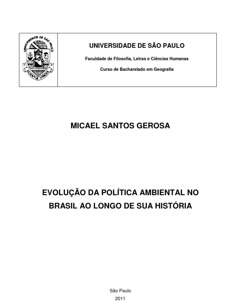 Evolução da Política Ambiental no Brasil | PDF | Brasil | Economia