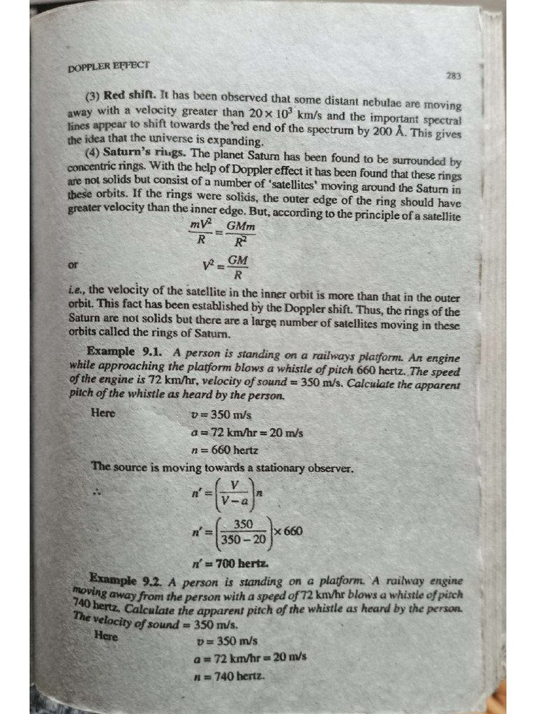 Doplar Effect Math | PDF