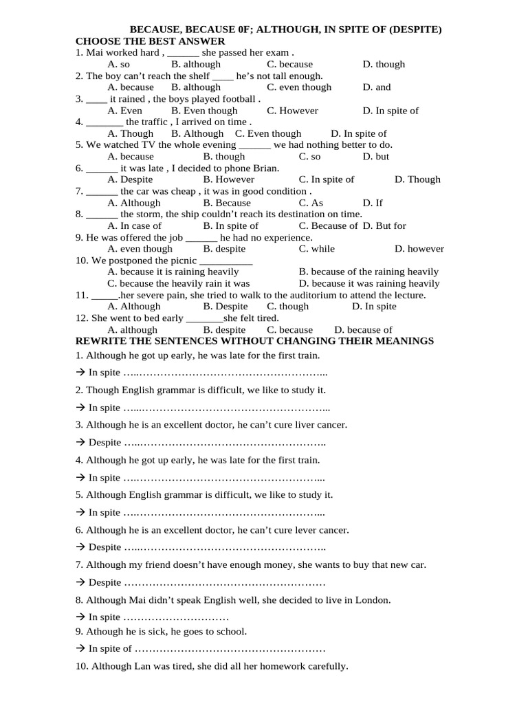 Grammar Exercises: Conjunctions & Rewrites | PDF | Chess Theory | Chess