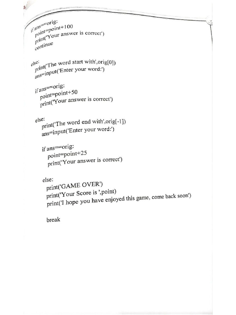 Python Program For Jumbled Words | PDF