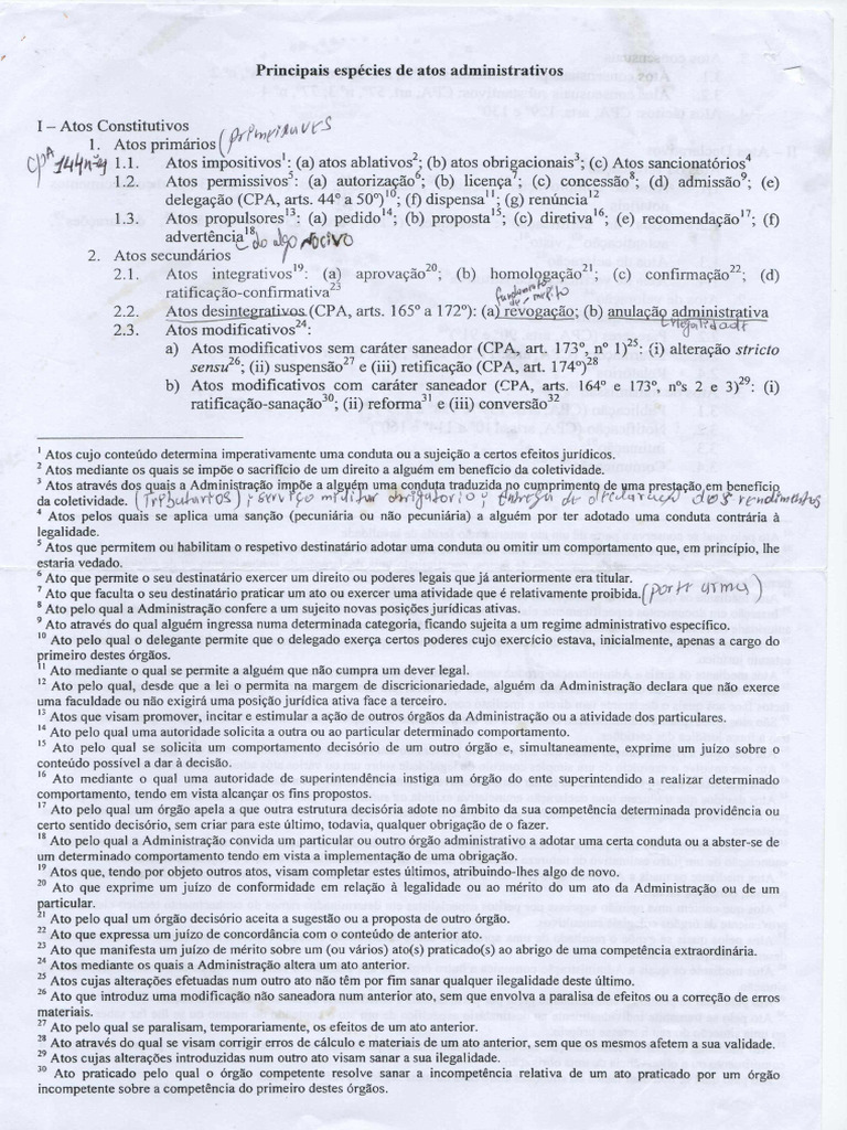 Espécie de Atos Administrativos | PDF