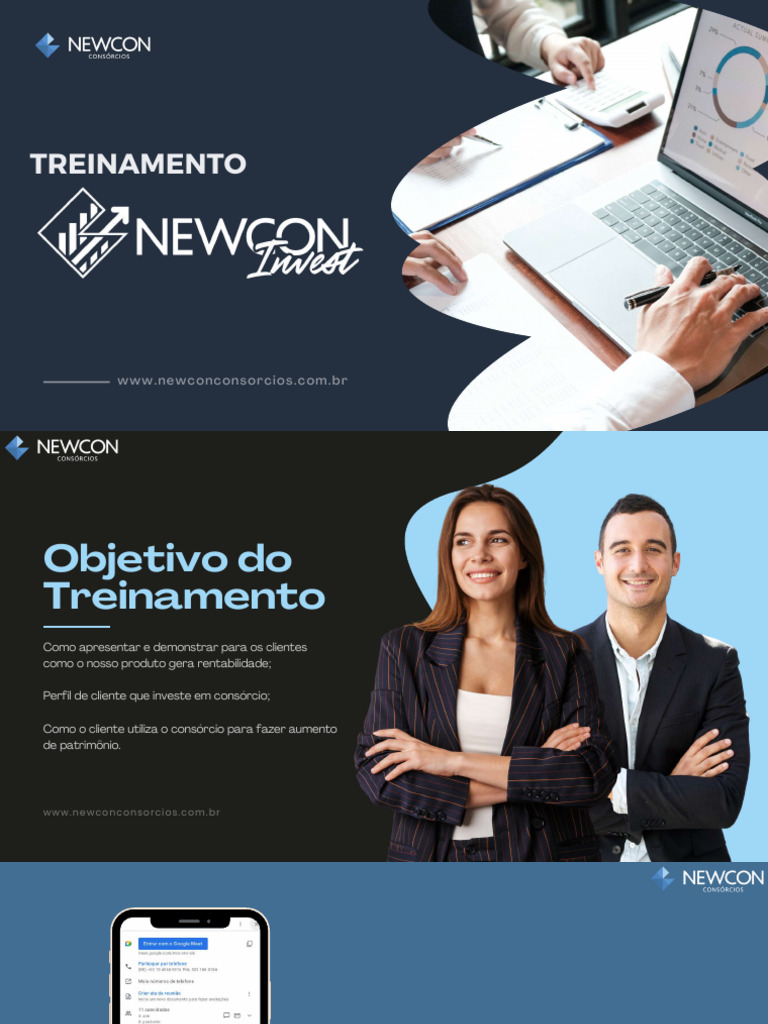 Treinamento Newcon Invest | PDF | Consórcio | Investimentos