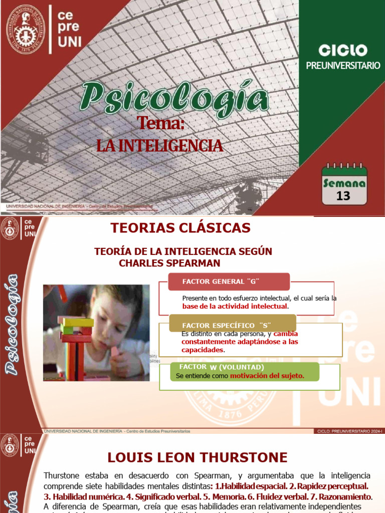 Teorías de la Inteligencia y su Medición | PDF | Inteligencia ...
