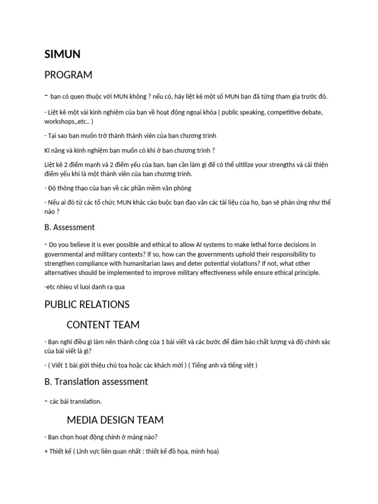 SIMUN | PDF
