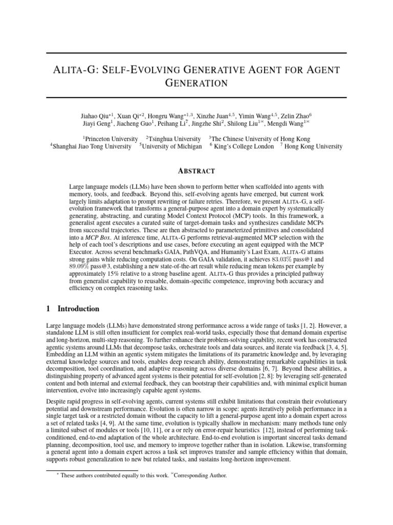 ALITA-G: Self-Evolving Agent Framework | PDF | Computing
