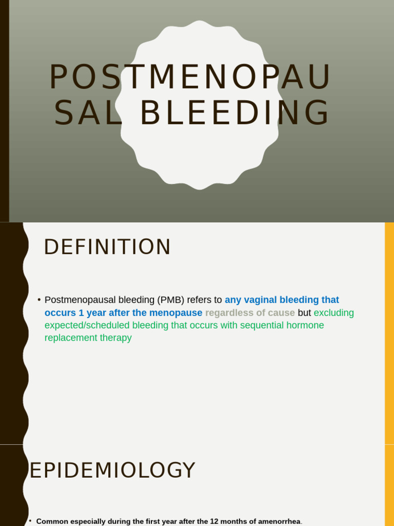 Understanding Postmenopausal Bleeding | PDF | Menopause | Medicine