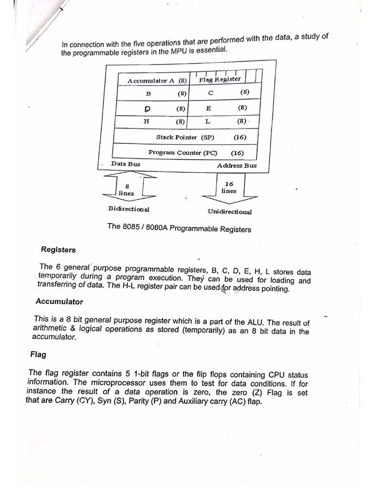 Microprocessor Notes Registers 2c | PDF