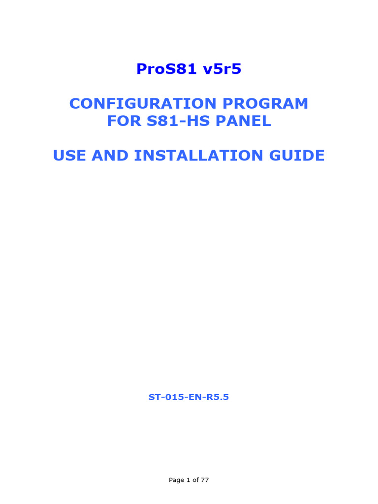 S81-HS Panel Configuration Guide | PDF | Transmission Control Protocol ...