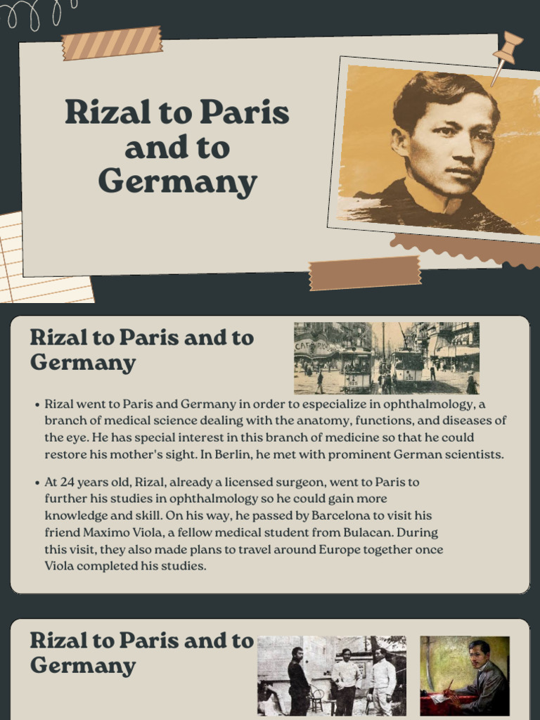 Rizal's Journey to Paris and Germany | PDF