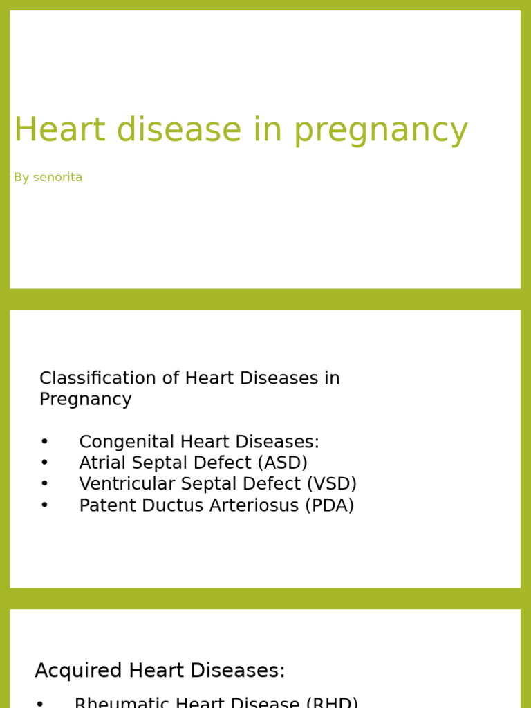 Heart Disease Management in Pregnancy | PDF