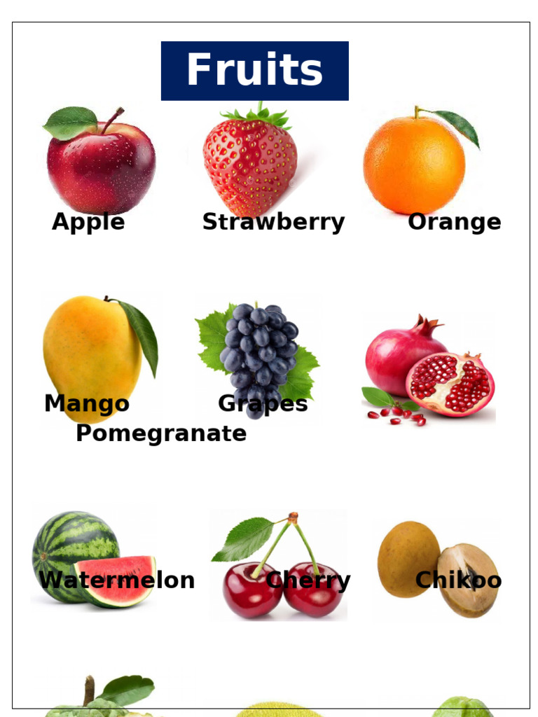Fruits and Vegetables List | PDF