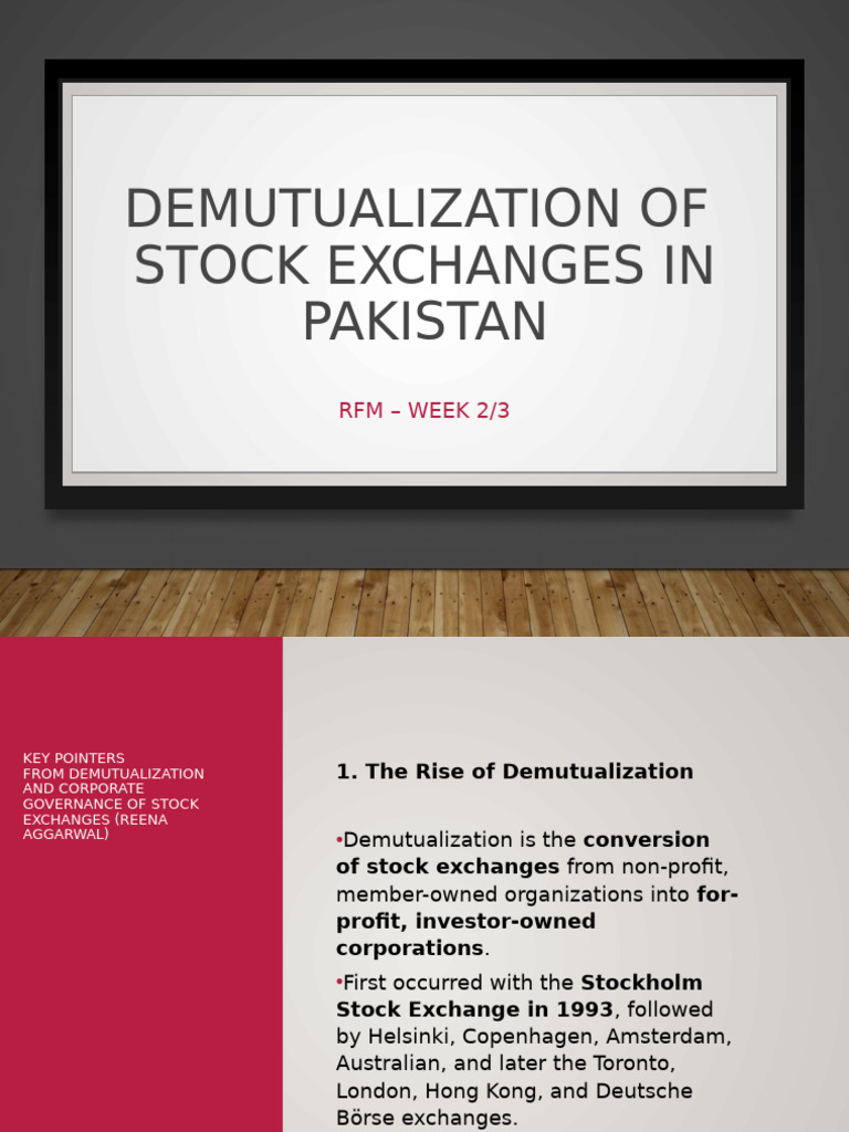 RFM - Demutualization of PSX Slides Week 2 | PDF | Stocks | Market ...