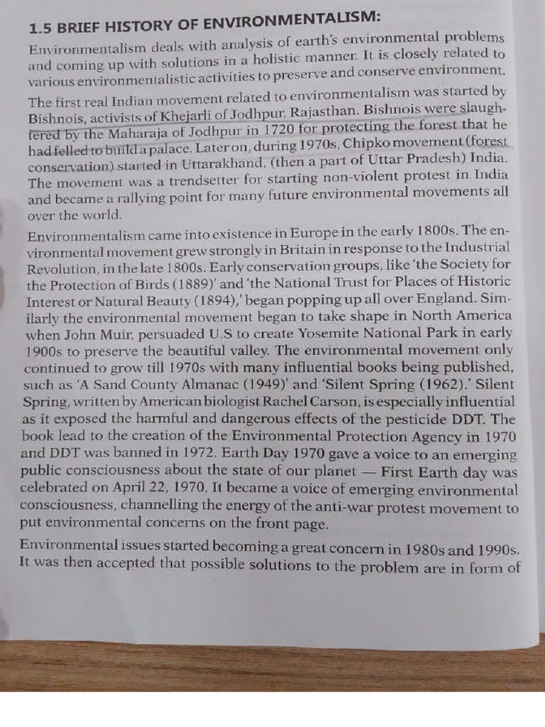 Brief History of Environmentalosm | PDF