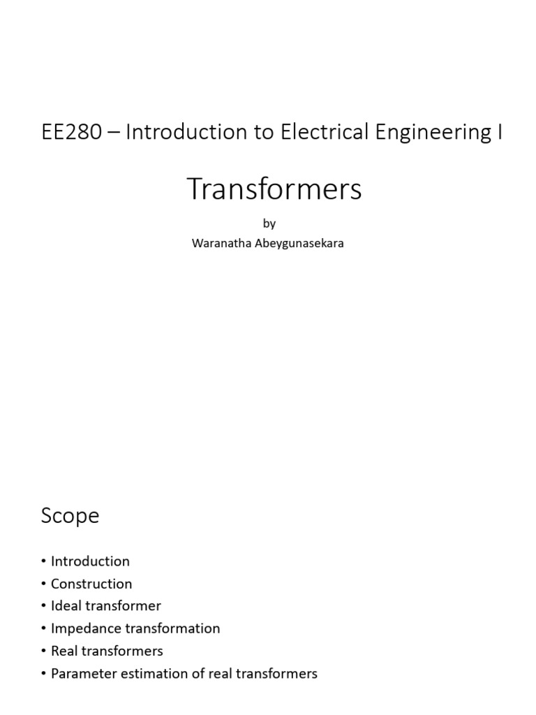 Understanding Transformers in Electrical Engineering | PDF ...