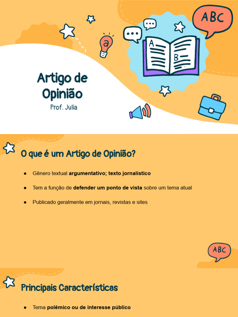 Características do Artigo de Opinião | PDF