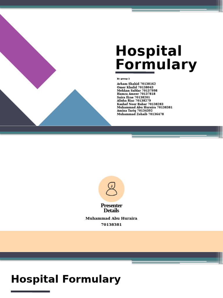 Comprehensive Hospital Formulary Guide | PDF | Medical Prescription ...