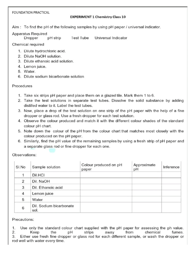 Practical Class 10th New by Scribd | PDF