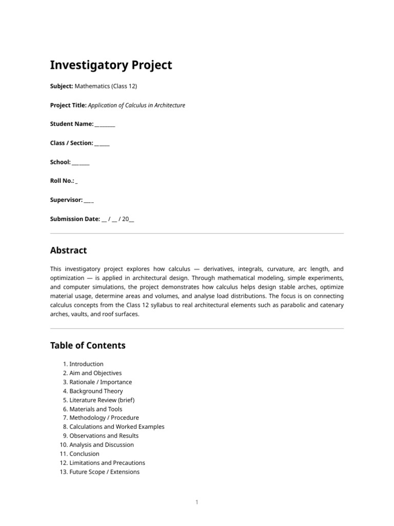 Calculus Applications in Architecture | PDF | Area | Calculus