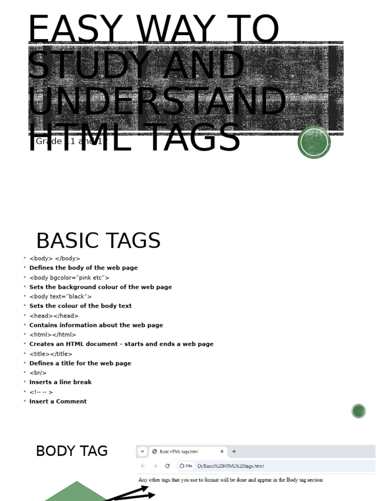 Understand HTML Tags for Beginners | PDF | Html | World Wide Web