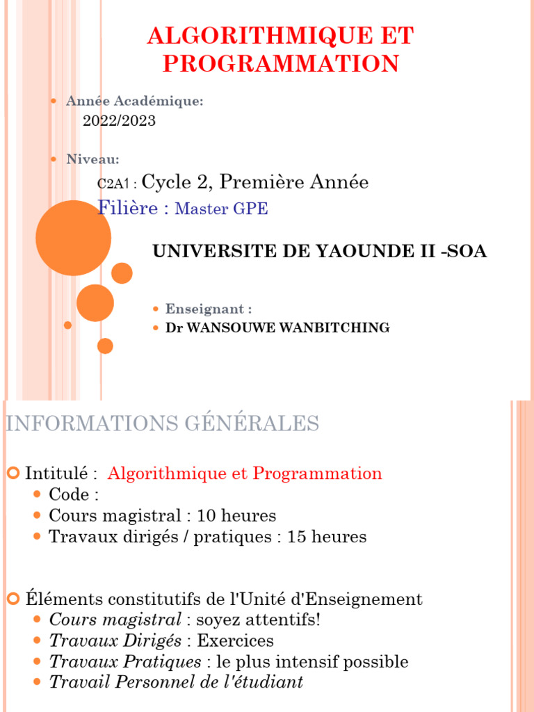 Algorithmique et Programmation Python | PDF | Compilateur | Python ...