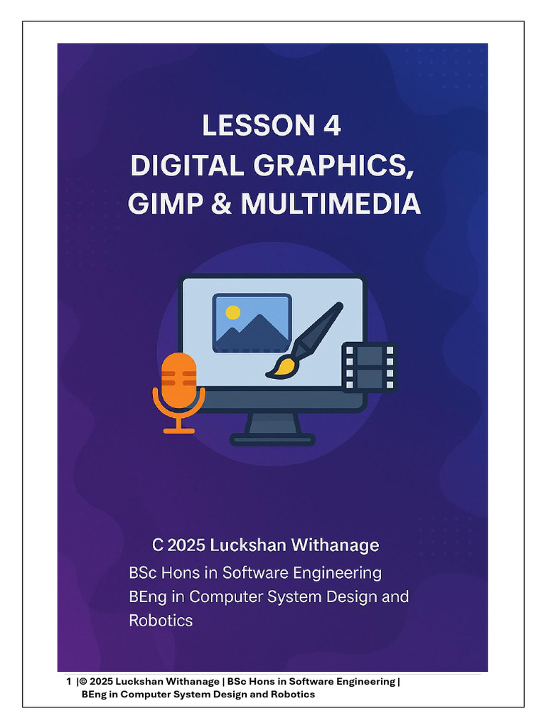 Digital Graphics Basics and GIMP Guide | PDF | Pixel | Image Editing
