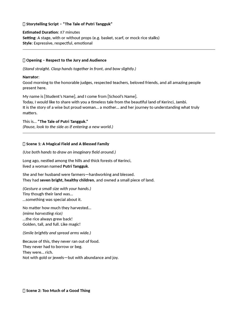? Storytelling Script | PDF