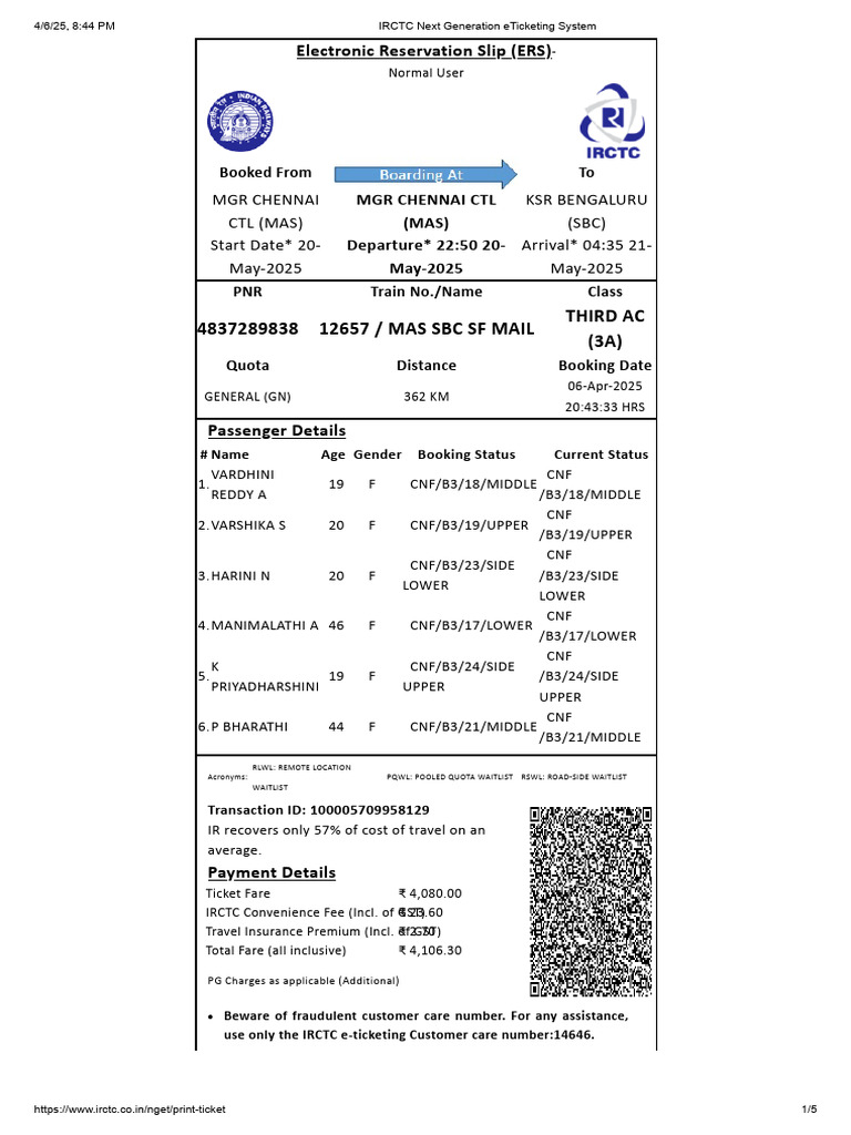 IRCTC Next Generation Eticketing System 1 | PDF | Identity Document ...
