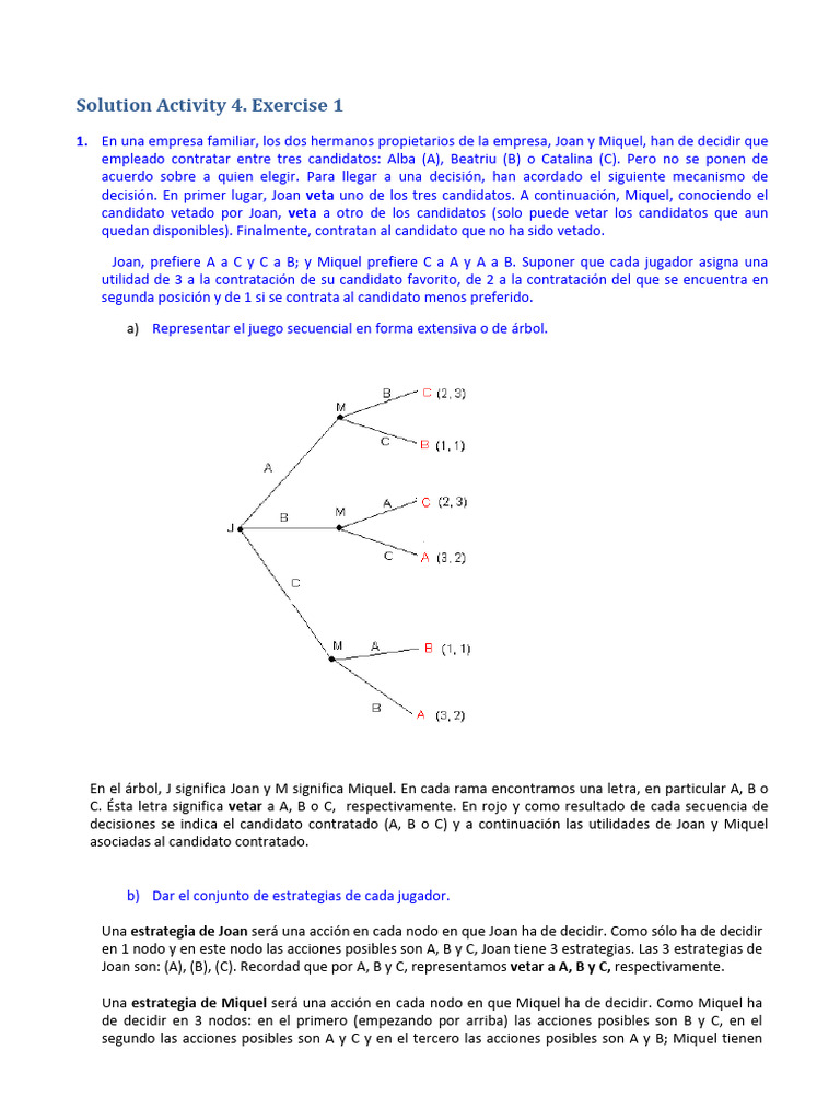 Solution Activity 4exercise 1 | PDF