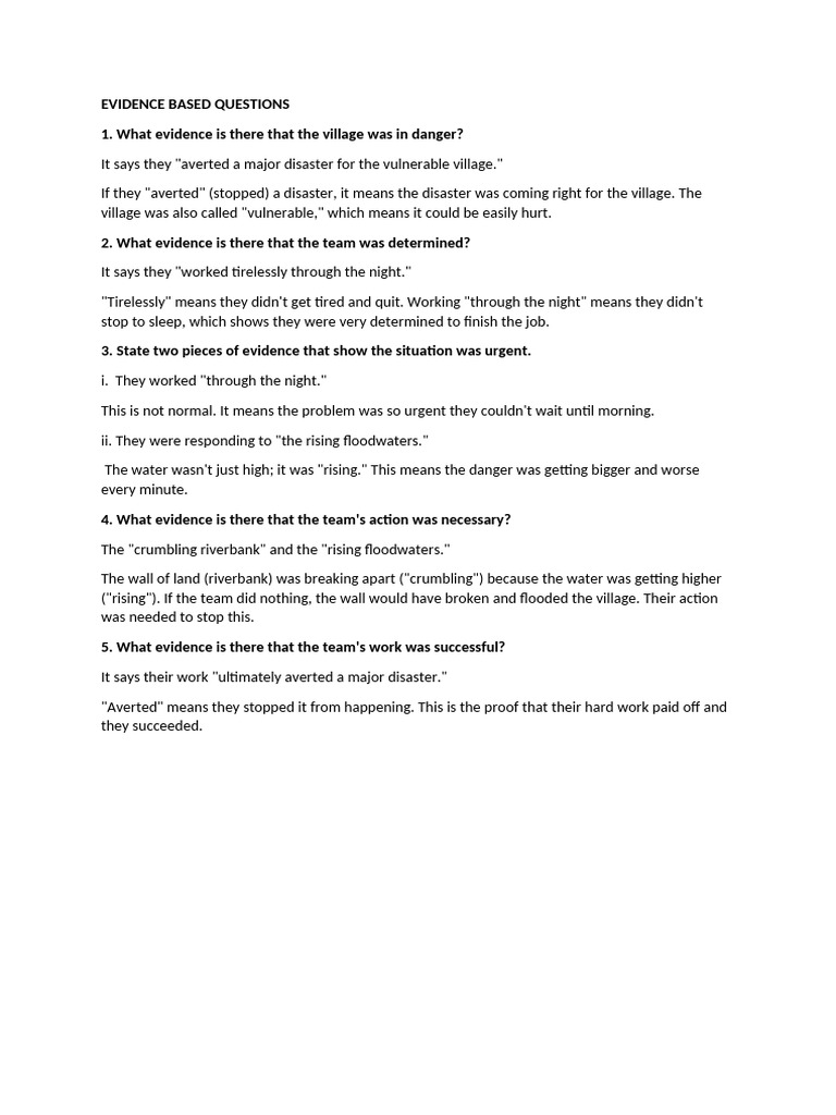 Evidence Based Questions | PDF