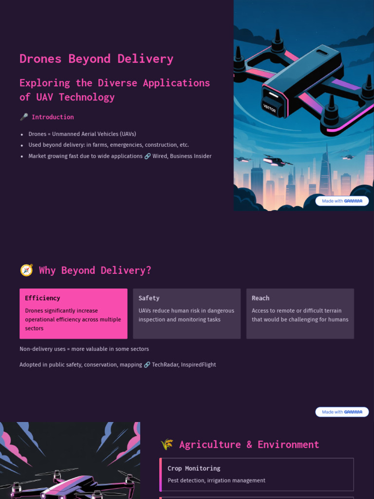 Drones Beyond Delivery | PDF